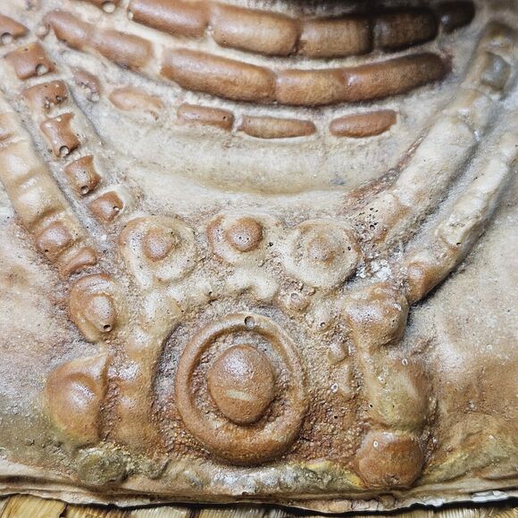 Vintage Native American Indian Woman Statue Swirl Clay Resin Carved Sculpture - Picture 14 of 16